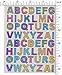 Jazzstick A to Z Colorful Alphabet letters Decorative Sticker 10 sheets for scrapbook and decorative (VST08A06)