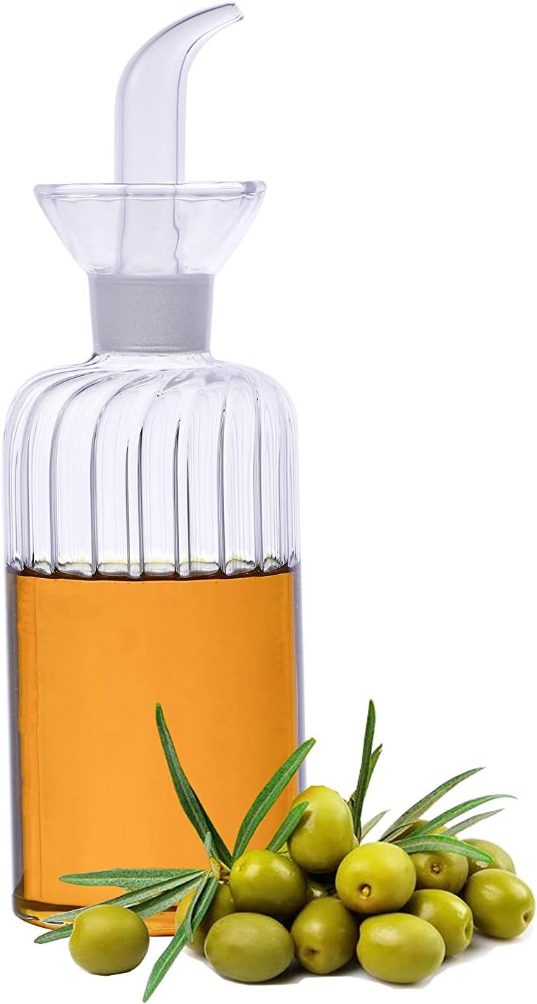 HAIZEEN 10 Oz (300ml) Glass Olive Oil Dispenser Bottle - Non-Drip Spout, Wide Mouth, BPA Free Oil Cruet - View #8