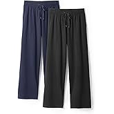 DAVID ARCHY Men's Pajama Pants Cotton Comfy Sleep Bottoms, Lightweight Lounge Pants with Pockets Soft Sleepwear PJs, 2 Pack