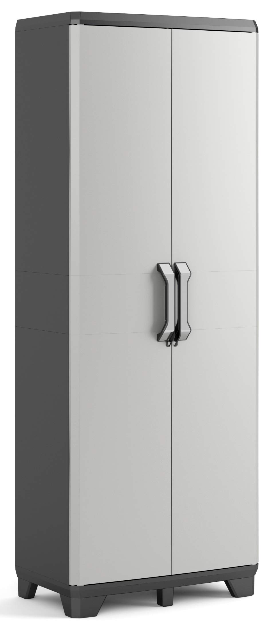 Keter Gear Wardrobe Escobero, Grey/anthracite with 3 shelves , 182 x 68 x 39 cm