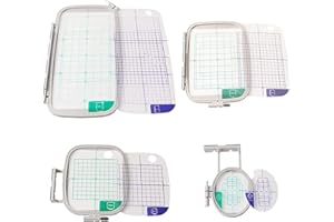 LNKA Sewing Embroidery Hoops for Brother PE800 PE770 780D PE700 PC6500 Brother Innovis 1250 700 Babylock Embroidery Machine Hoop (4 in 1 Hoop Set)