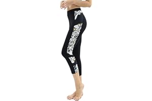 Private Island Sports Women UPF 50+ Capri Leggings Swimsuit Pants Beach Bathing Swim Rash Guard CubanoBoom Bottom (RLCP)