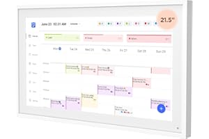 DASFIWO 21.5 Inch Smart Digital Calendar, Wall Electronic Calendar, 1920 * 1080 IPS Full HD Touch Screen Display for Family Meal Planner Support - Streamline Household Organization