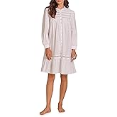 Eileen West Sleepwear & Loungewear for Women - Cottage Dreams Collection - 100% Cotton Soft Lightweight Longsleeve Robe