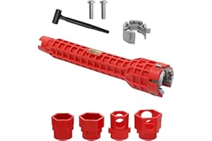 14 in 1 Faucet Wrench Tool, Anti-Slip Grip & Durable Alloy, Effortless 360° Turning for Tight Spaces, Sink/Bathroom/Kitchen P
