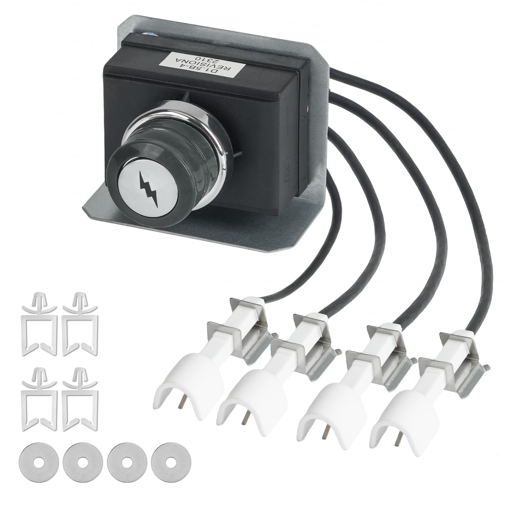 Photo 1 of onlyfire 7629 Grill Igniter Kit Fits for Weber Genesis 330 Series Gas Grill with Front Mounted Control Panel (2011 - Newer), Electronic Igniter, Electrodes Ignition Kit Replacement