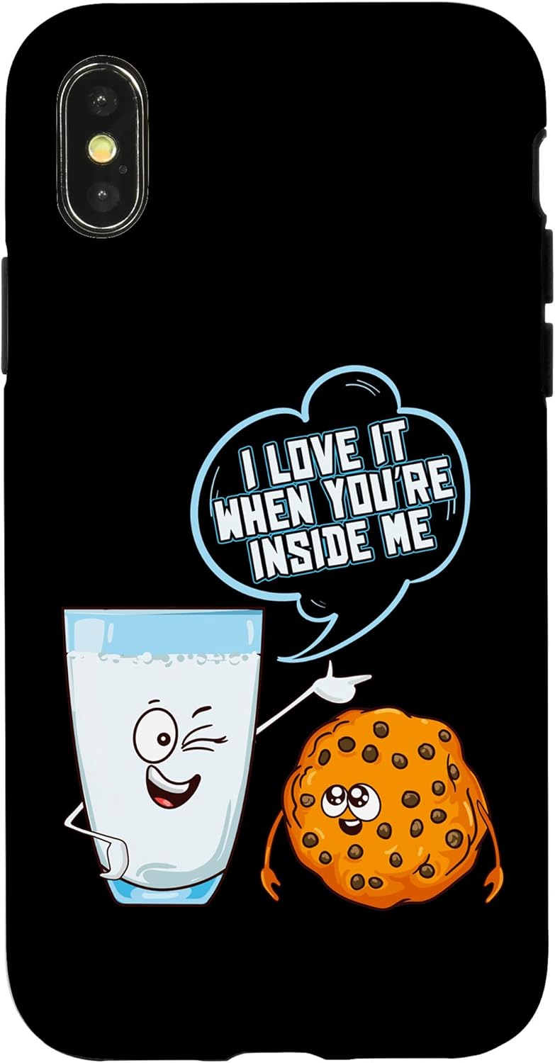 iPhone X/XS Milk Cookies Adult Joke Inspired Inside Me Related Food Sex Case