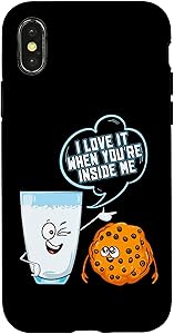 iPhone X/XS Milk Cookies Adult Joke Inspired Inside Me Related Food Sex Case