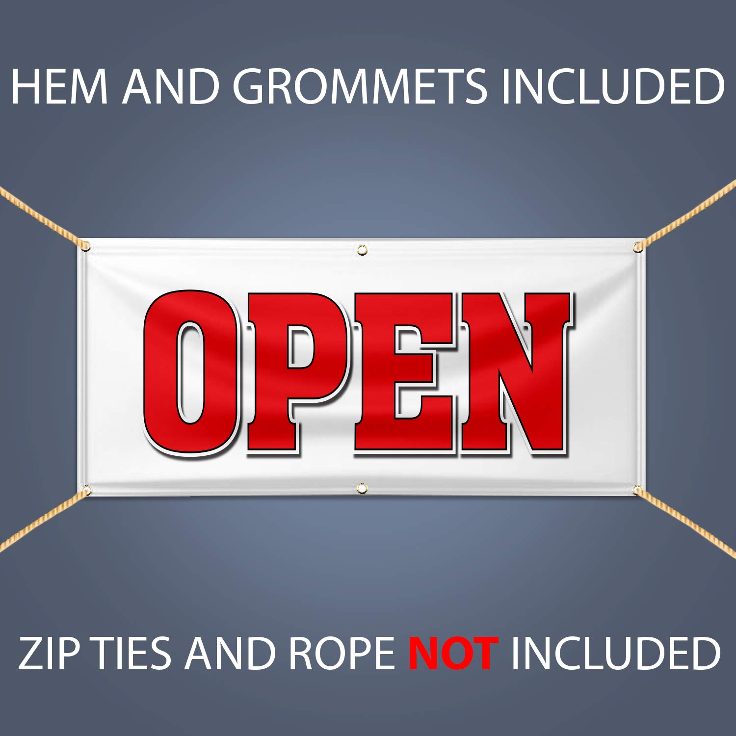 Events Theme 1 3 X 1 5 Outdoor Business Bannerbuzz Open Pvc Vinyl