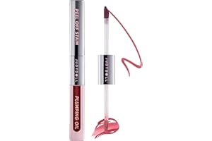 JUDYDOLL Peel Off Stain and Plumping Oil Duo - Long-Lasting Lip Stain with 3D Plumping Gloss, Hydrating and Non-Sticky Formula, Macaron-Inspired Lipstick (#01 Rosy Pearl)