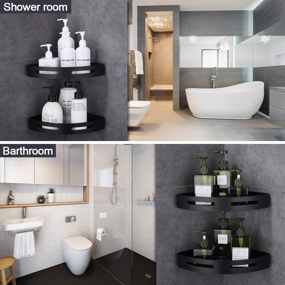 Gricol Bath Corner Shower Shelves Adhesive Caddy - - 