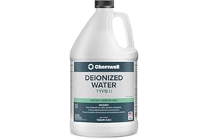 Chemwell Type II Deionized Water (1 Gallon) - High-Purity Water for Electronics, Laboratory, Cosmetic & Home Use