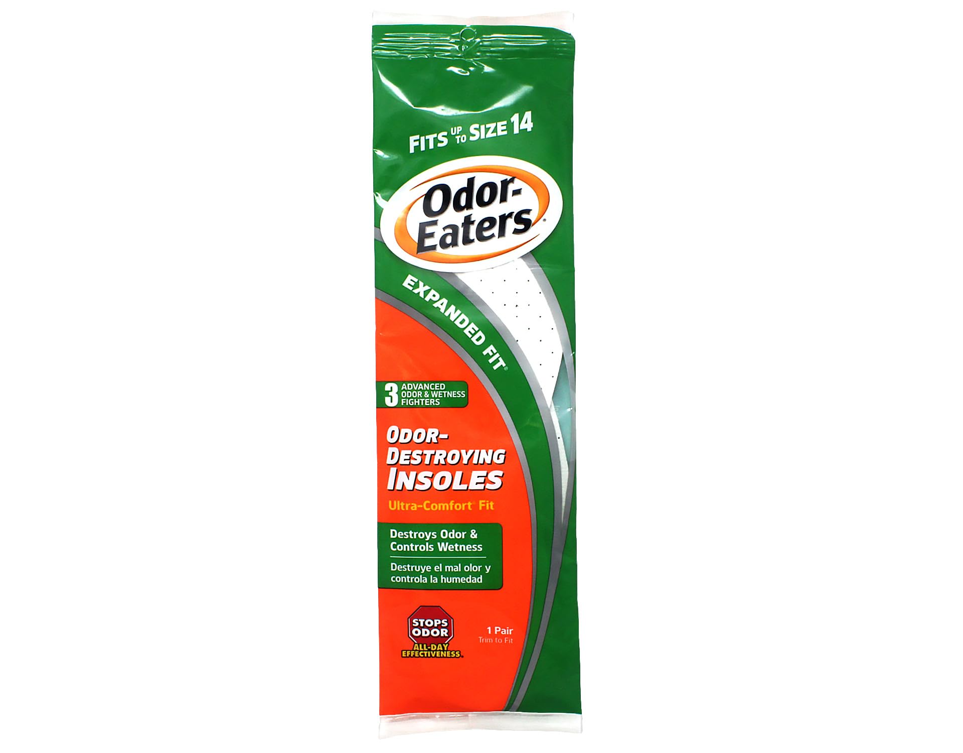 Odor-Eaters Ultra Comfort, Odour-Destroying, Deodorising comfort insoles, for everyday wear