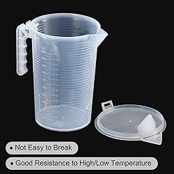 PATIKIL Graduated Beaker, 2000ml PP Plastic Liquid