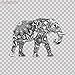 Decals Sticker Elephant Car Window Wall Art Decor Doors Helmet Truck Motorcycle Note Book Mobile Laptop Glass Size: 4 X 2.8 Inches Vinyl color print