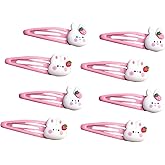 20 Pcs Rabbit Strawberry Hair Clips, Cute Metal Snap Hair Barrettes Accessories for Women Decorative Hair Clips (Rabbit 20pcs)