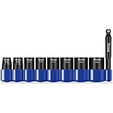 Titan 46201 9-Piece 1/4-Inch Drive Metric Shallow Impact Socket Set, 6-Point, Metric Sizes 6 to 14mm