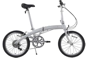 Dahon MU D8 Folding Bike Custom V-Brakes, V Clamp Technology Frame and Adjustable Handlepost (Cloud)