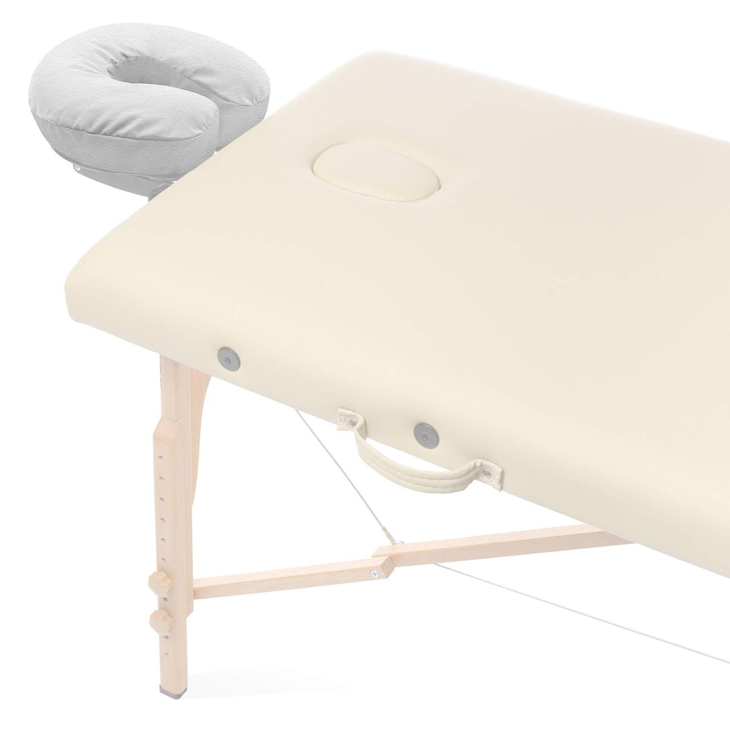 Saloniture 4-Pack Premium 100% Cotton Flannel Face Cradle Covers - Soft Cotton Fitted Massage Table Cradle Cover - Natural : Beauty
