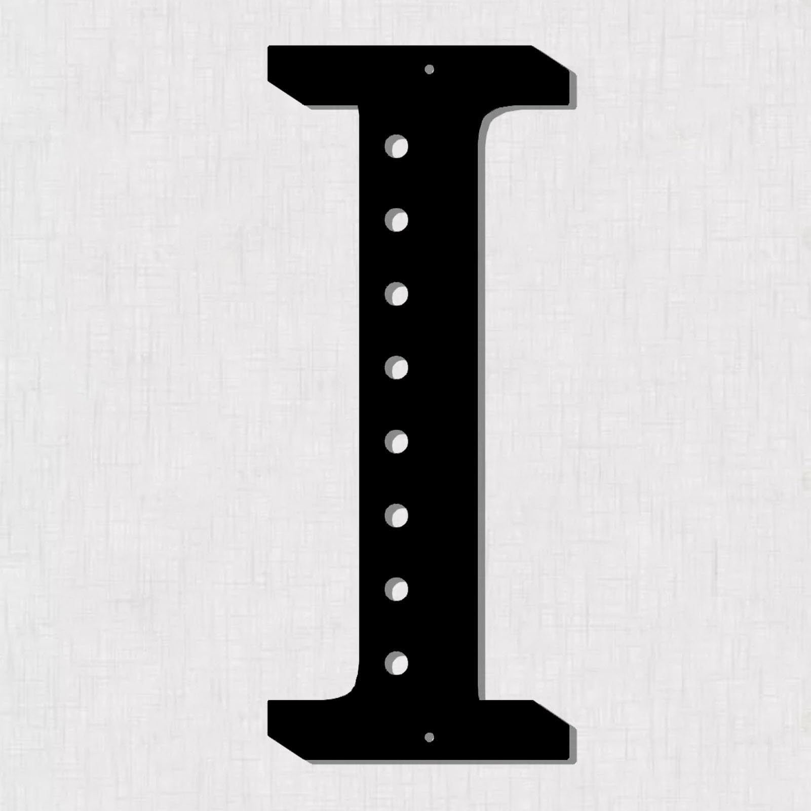 Resama 11'' Black Metal Letters for Wall Decor, Visual 3D Large Alphabet, Decorative Farmhouse Hanging Letter Sign for Living Room Bedroom Office Home Party (I)