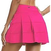 Jhsnjnr Women's Workout Skorts Skirts with Shorts High Waisted Athletic Pleated Tennis Skirt