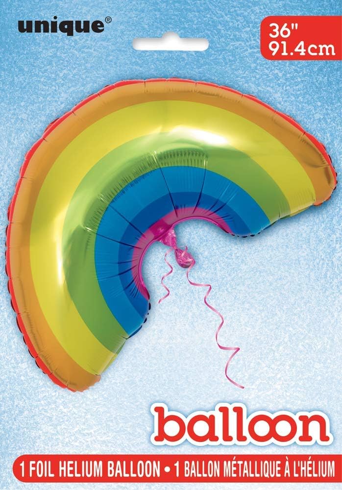 Unique Party 52127 - 36" Foil Giant Rainbow Balloon, Large - Image 3