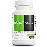 DAVINCI Labs Mega Probiotic ND 50 - Non-Dairy Probiotic Supplement with Prebiotic Fiber - Digestive & Immune Health Support* - Gut Support with Beneficial Bacteria* - 60 Vegetarian Capsules