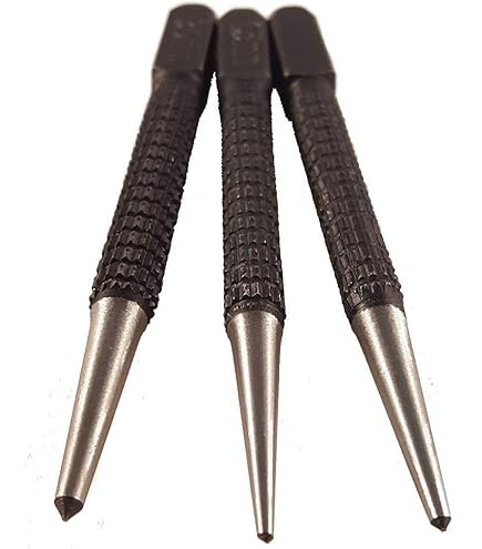 Roll Pin Punch Set 3pcs High-Carbon Steel Center Punch Set 10cm