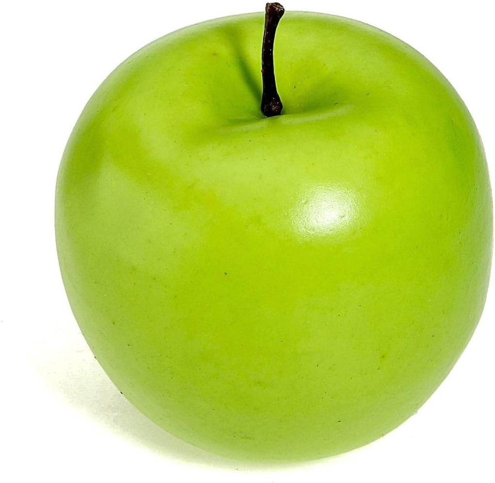 2 x Decorative Artificial Green Apples Plastic Fruits Imitation Home