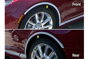 QAA is Compatible with 2013-2016 Lincoln MKZ 4 Piece Stainless Wheel Well Accent Trim, 1" Width WQ53630