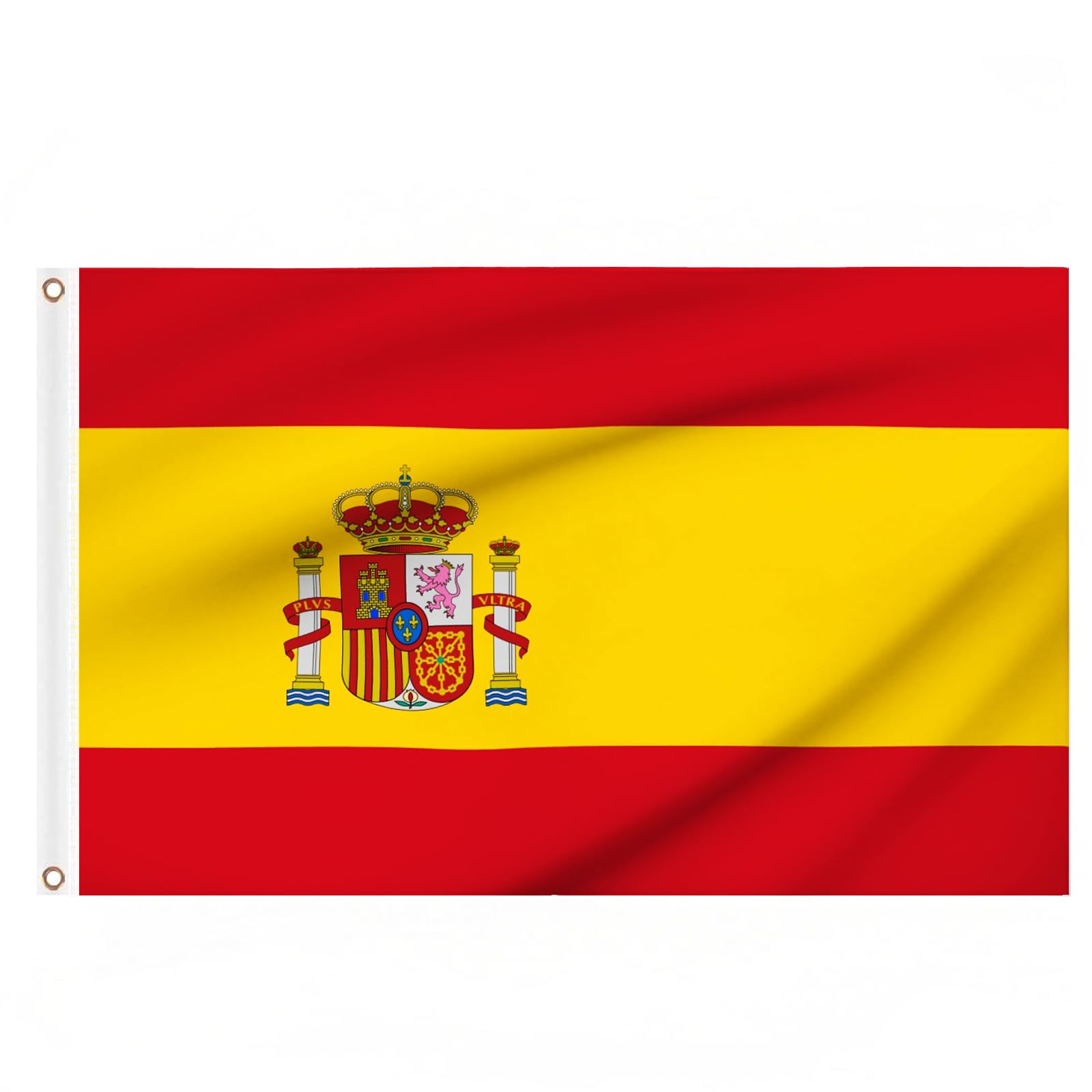 Spanish Flag 5ft x 3ft, Large Spain Flags with Brass Eyelets for Spanish Decorations Football Games Sports Events Party Outdoor — image 1