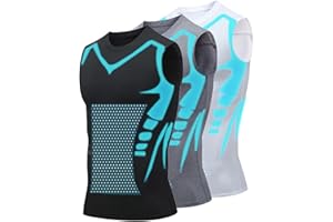 2025 New Version Ionic Shaping Sleeveless Shirt,Ionic Shaping Vest Compression Shirt for Men To Build A Good Body
