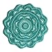 Jessica Simpson Medallion Bath Rug, Aqua Sea/Light Aqua Sea/ White