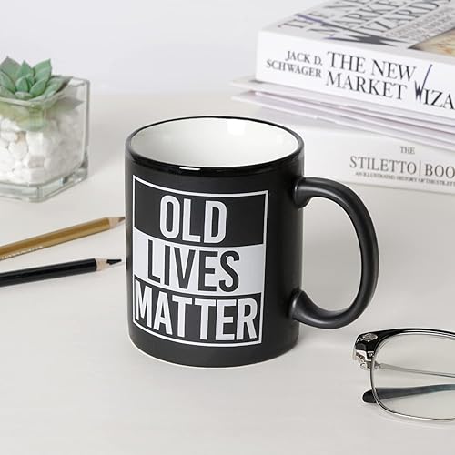 Funny Coffee Mug Gag Gift for Mom, Dad, Grandma, Grandpa Old