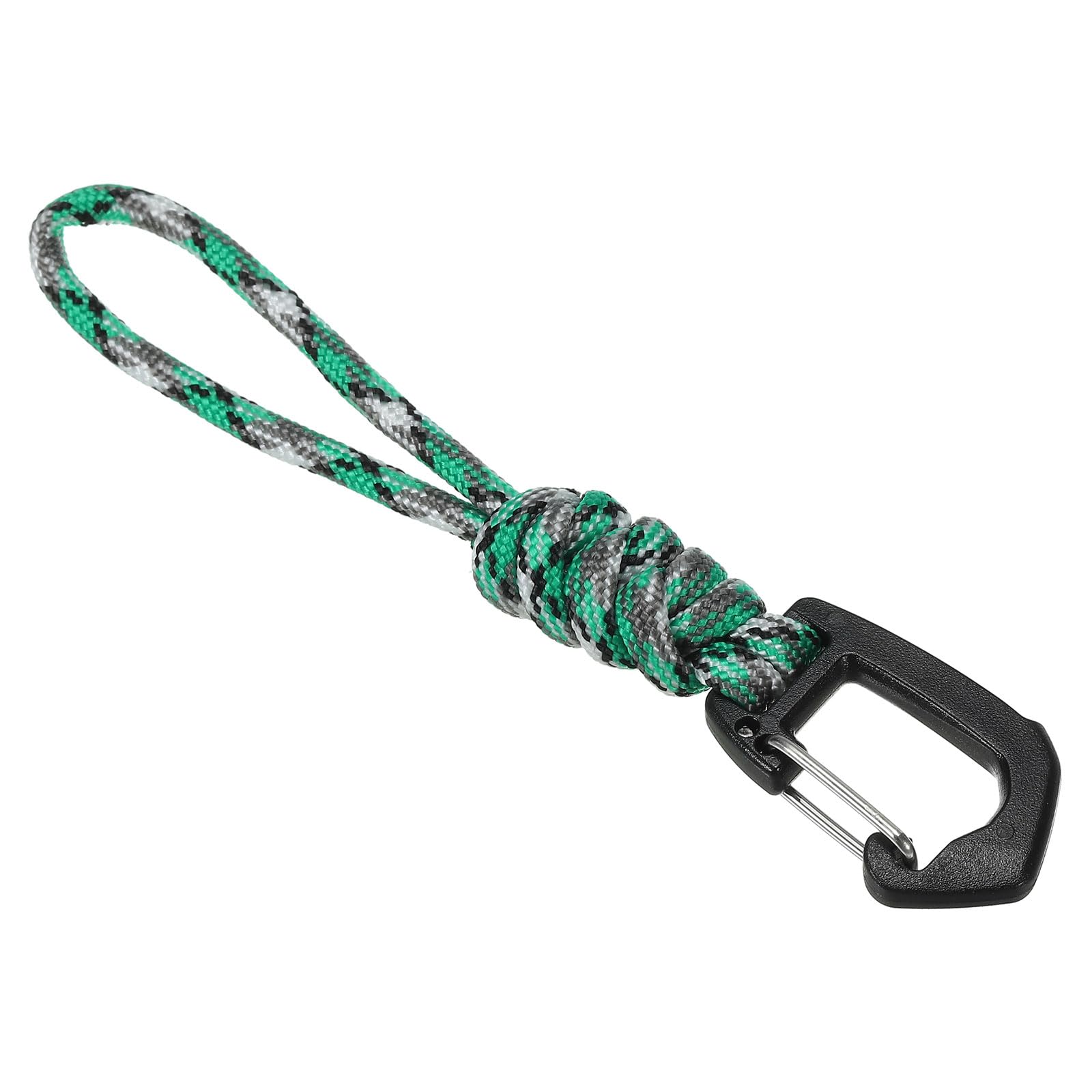 PATIKIL Badge Lanyard 4.7 Inch, Necklace Keychain Cord Metal Clasp Hook Ring Strap for Keys Whistle ID Card Badge Holder, Camo Green