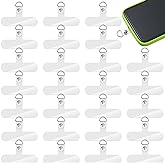 Pangda 36 Pcs Phone Tether Tab Bulk Universal Phone Lanyard Patch Without Adhesive, Strap Holder Lanyard Replacement Part for Cell Strap (Transparent)