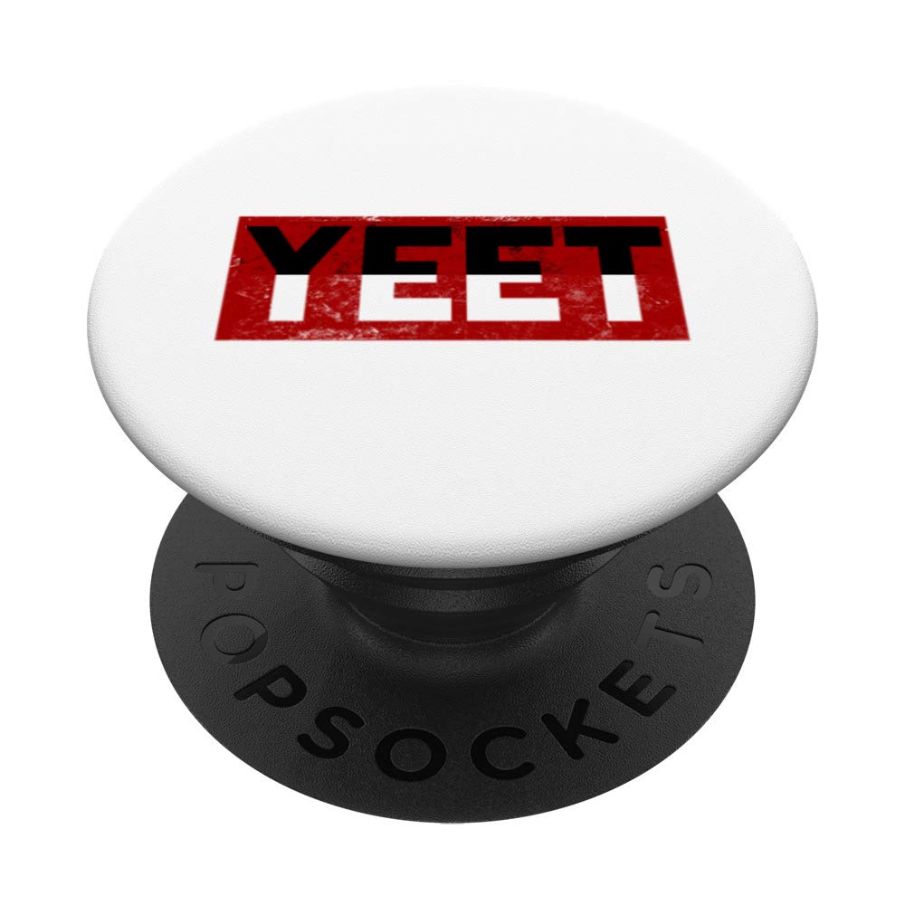 YEET Red Black & White Cool Grip Women Girls Boys Youth Men PopSockets PopGrip: Swappable Grip for Phones & Tablets