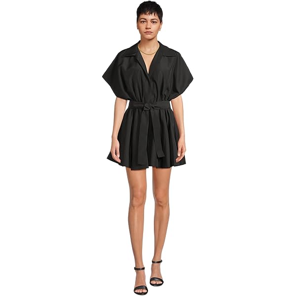 (取寄) ノーマ カマリ レディース スーパー オーバーサイズ スリーブレス ボーイフレンズ ネック シャツ フレアード ミニ ドレス Norma Kamali women Super Oversized Sleeveless Boyfriend Neck Shirt Flared Mini Dress Black 取寄) ノーマ カマリ レディース オーバーサイズ ボーイフレンズ