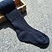 Monvecle Girls' Thick Cotton Stockings Socks Stretch Cable Knit Footed Tights Navy 6-8