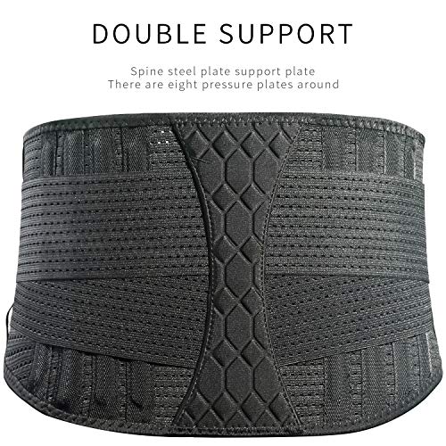 SKDK Lumbar Support Back Brace -Relief for Back Pain,Herniated Disc,Breathable Mesh Design,Spine Steel Plate Support,Adjustable Support Straps,Lower Back Belt (Medium)