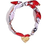 Todu Scarf Necklace with Charm for Women Bow Flower Daisy Star Heart Bandana Choker Necklace Boho Beach Jewelry