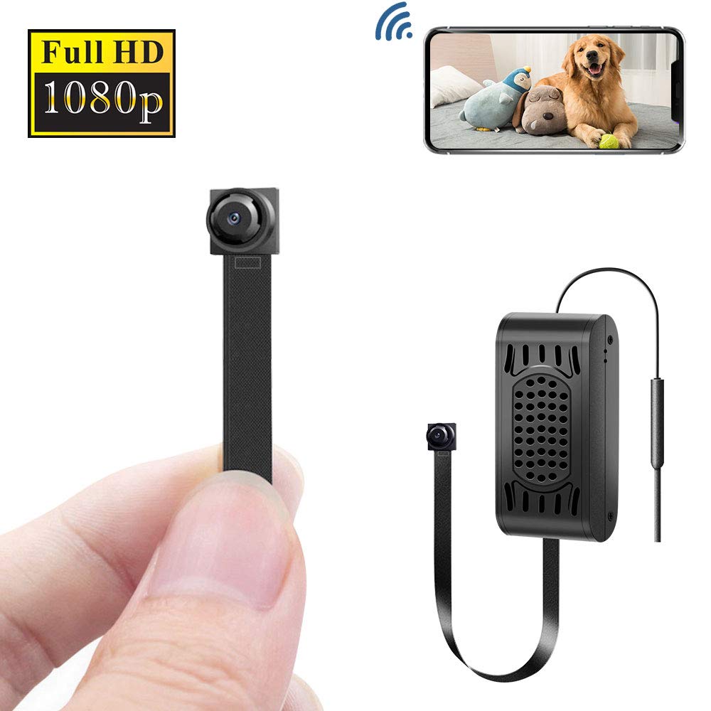 ENKLOV Wireless Hidden Camera, WiFi Spy Camera with Motion Detection, HD 1080P Nanny Cam for iOS iPhone Android Phone App Remote View, Support 128GB SD Card, Built-in Battery