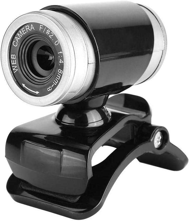USB Webcam, Clip-on 360 Degree USB 12 Megapixel HD Webcam Web Camera with Microphone for PC Laptop Computer(Black+Sliver)