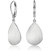925 Sterling Silver Teardrop Leverback Earrings for Women Hypoallergenic Waterdrop Dangle Earrings 14k Gold Plated Lightweight Elegant Jewelry Gifts