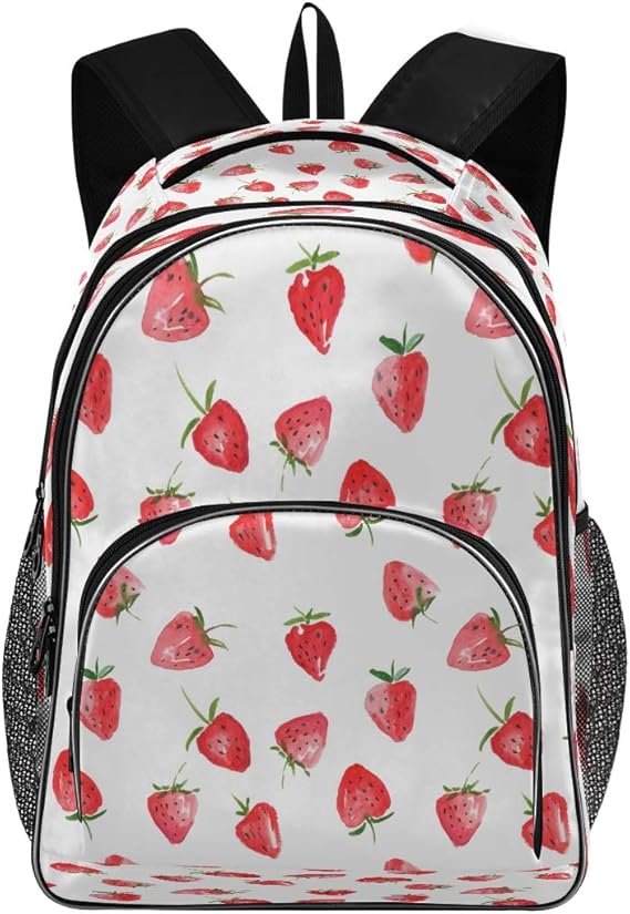 KEEPREAL Strawberries Backpack Bookbags Laptop Backpack for Women and