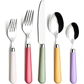 ANNOVA Silverware Set van 20 Stukken Roestvrij Staal Kleur Handvat Met