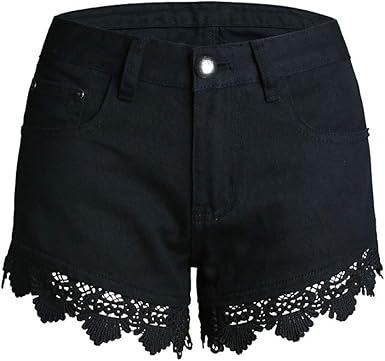 black cotton shorts womens