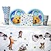 Party Pups Party Pack for 16 Guests - Straws, Lunch Plates, Luncheon Napkins, Cups, and Table Cover