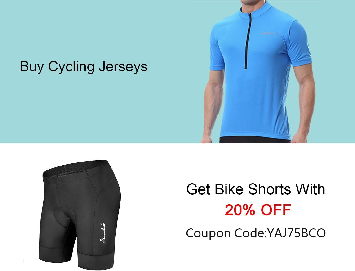 Spotti Men's Cycling Bike Jersey Short Sleeve with 3 Rear Pockets- Moisture Wicking, Breathable, Quick Dry Biking Shirt : Clothing