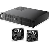 UTLGAMENG 2U Micro-ATX Rackmount Server Chassis, 4 PCIe Slots &amp; Cooling | Supports MATX, ITX, 2x 3.5 HDD + 1x 2.5 SSD, ATX PSU, USB Ports, and Efficient Airflow, Ideal for Server Rack, Data Center